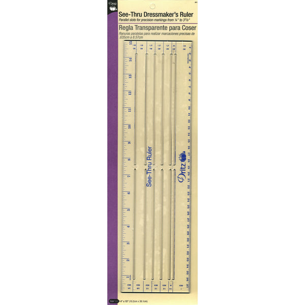 Web Only Notions & Tools: Dritz See-Thru Dressmaker's Ruler – LA Finch ...