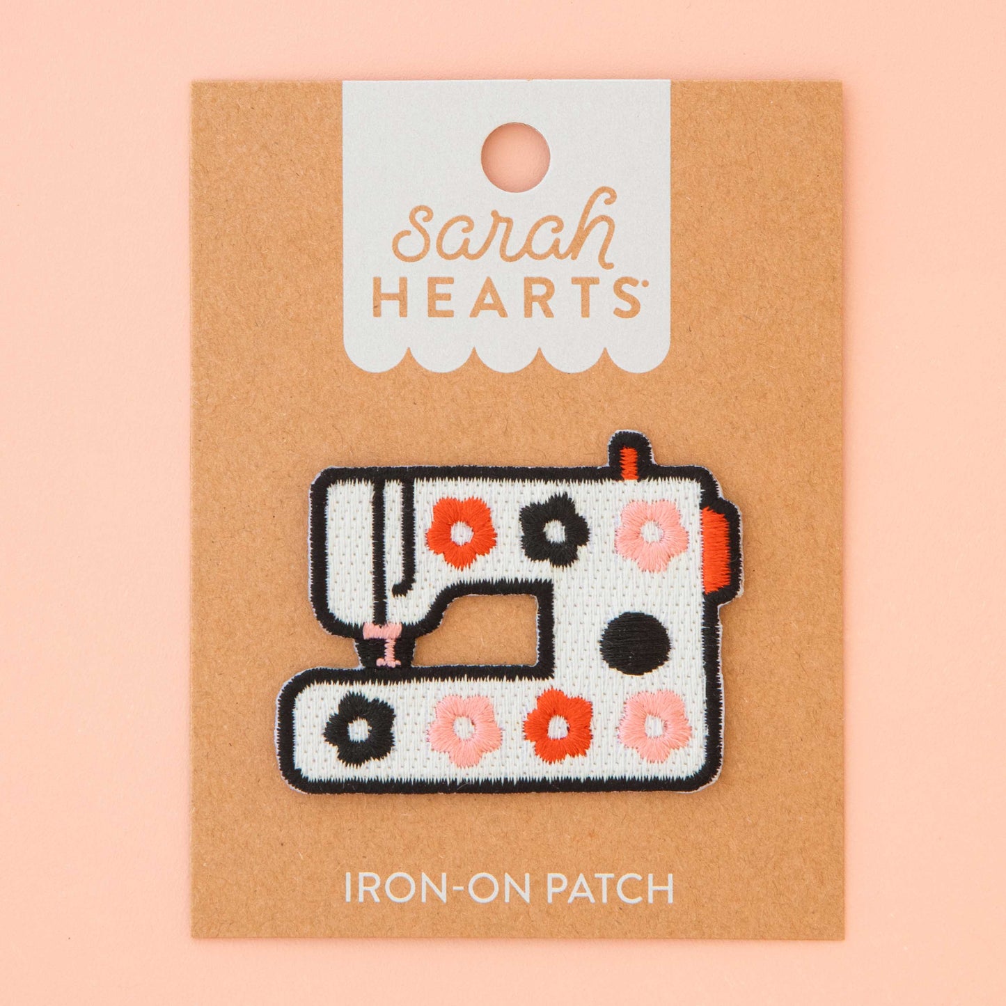 Notions: Sarah Hearts Daisy Sewing Machine Iron-On Patch(5.2cmX4.4cm) 1pack