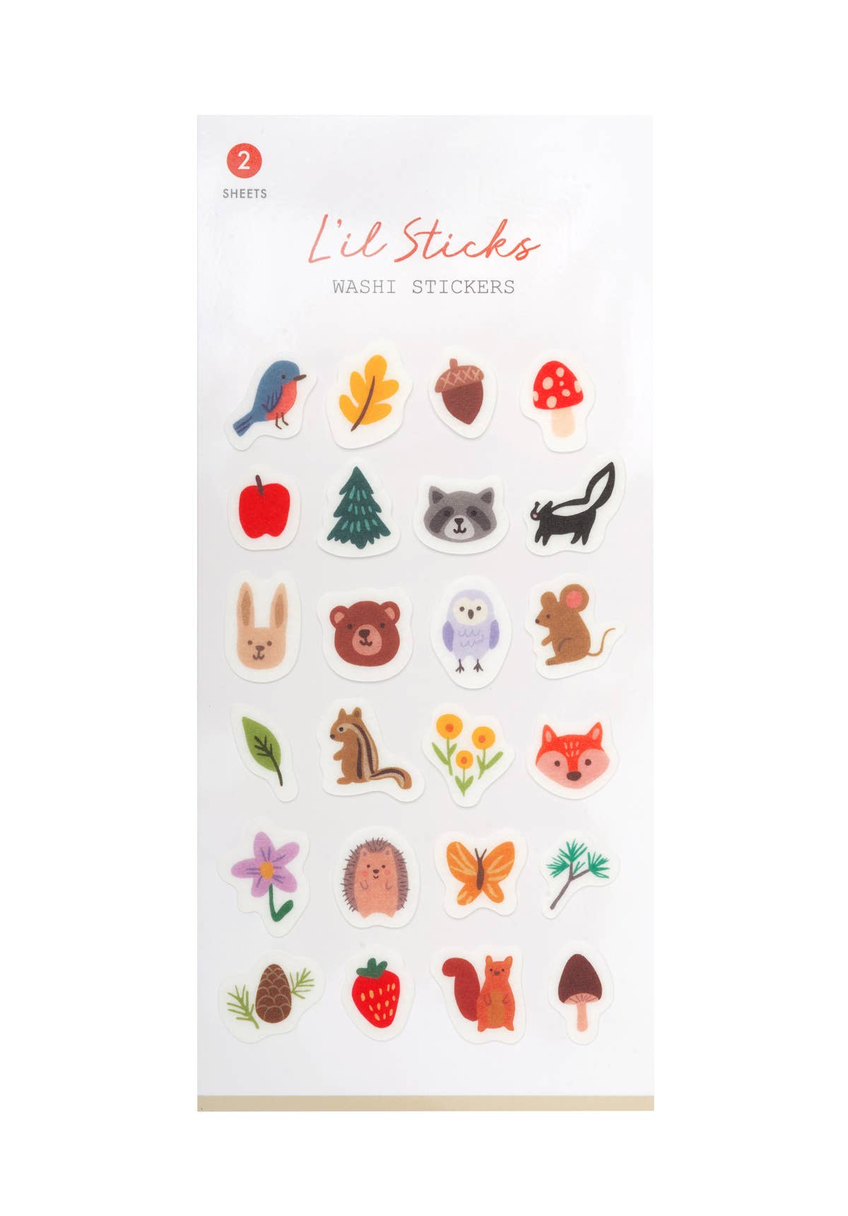 Stickers & Stationary: Forest Fun L’il Sticks Washi Stickers-2 Sheets