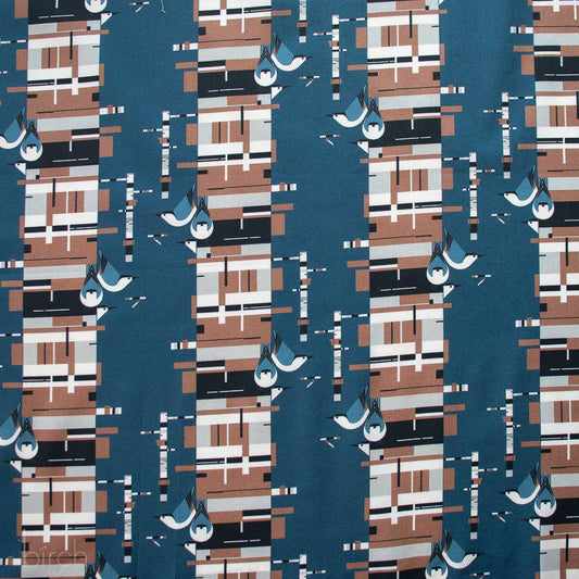 Birch Fabrics: Organic Cotton Poplin 115 GSM Birch Charley Harper -by the half yard