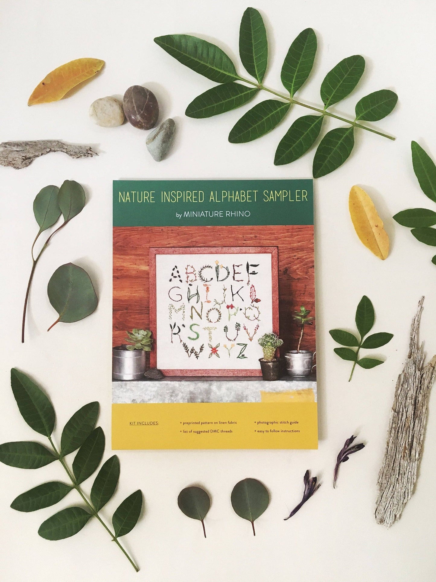 Sashiko and Mending Supplies: Nature Inspired Alphabet Sampler-1 Pack