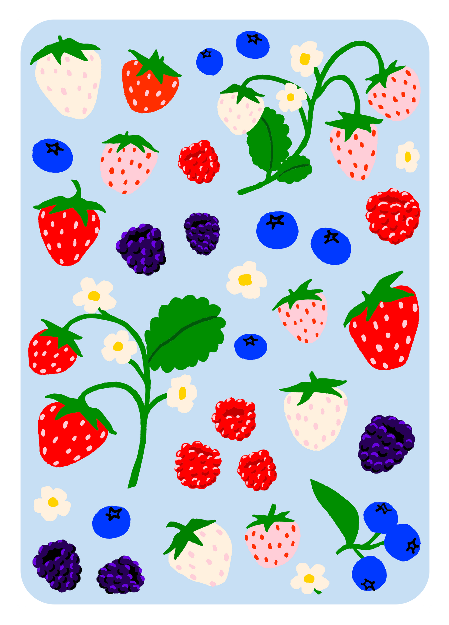Iron On Art:  Oops All Berries by Hot Dang Press Sheet Set- (2 sheets)