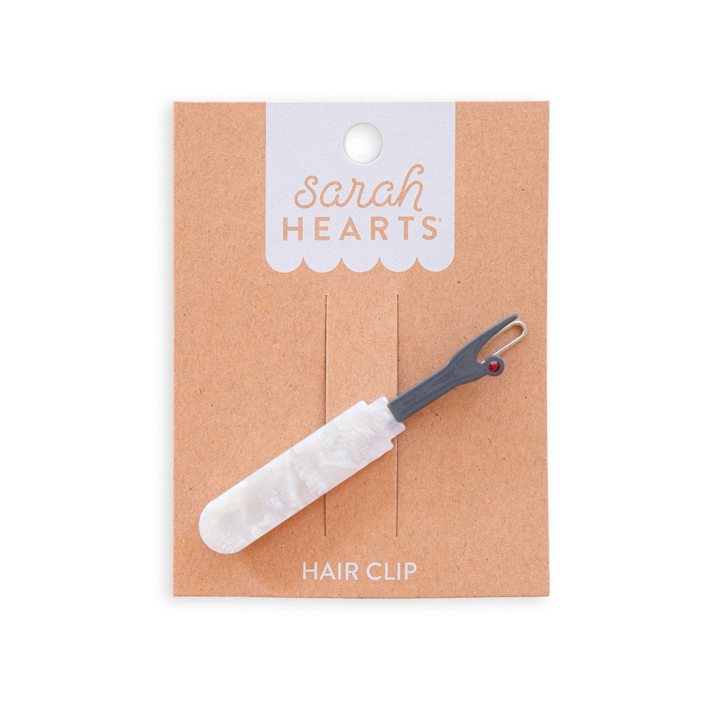 Hair Accessories: Sarah Hearts Seam Ripper Barrette (8.1cm x 1.2cm)-1pack