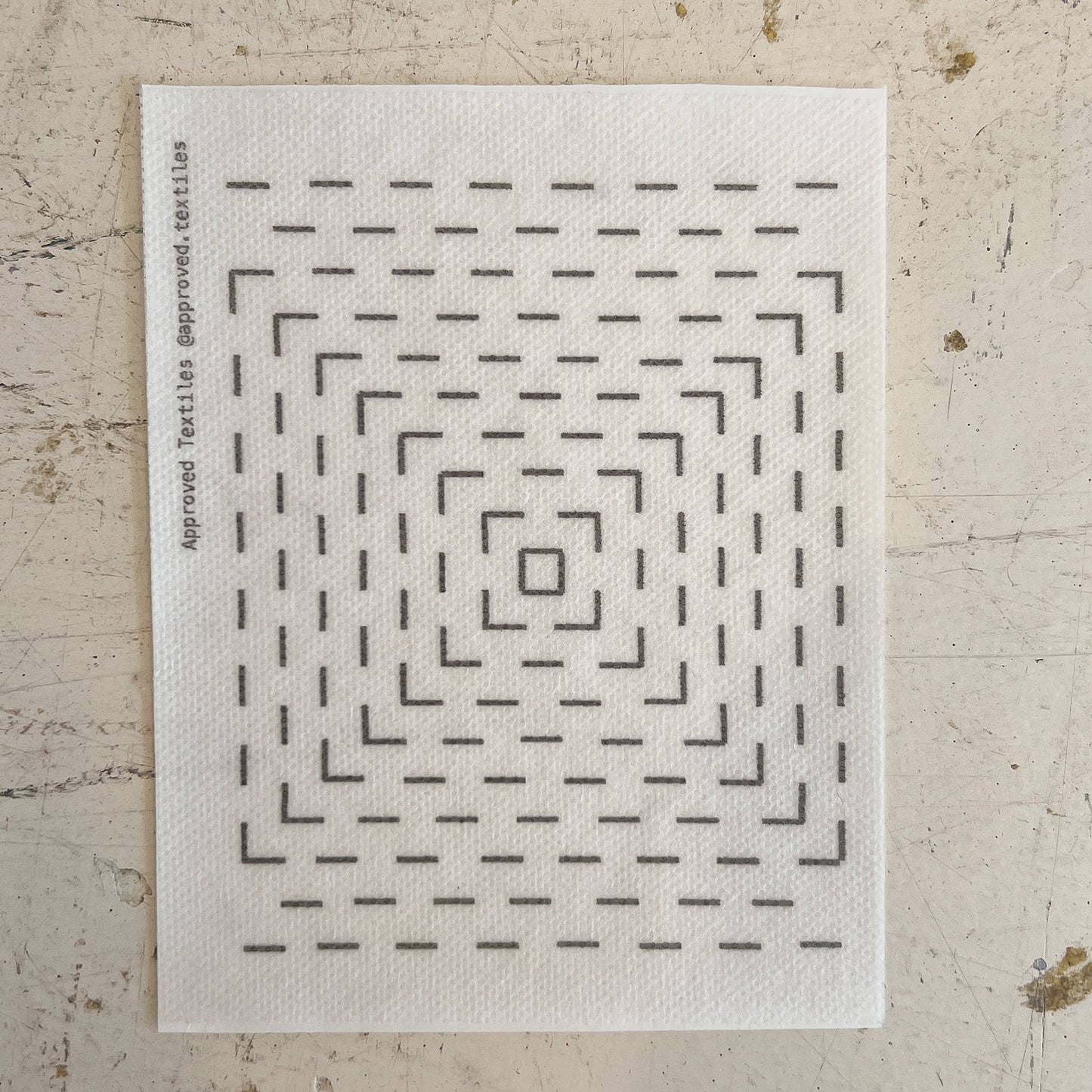 Sashiko and Mending Supplies: Large Squares - Minimal Mending + Embellishment Transfer( 4 looks)  - 1 pack