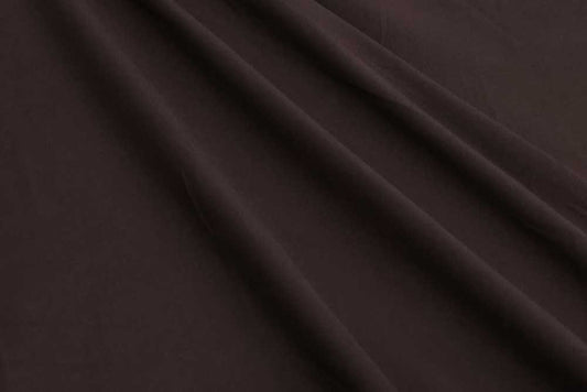 End of Bolt: 1-7/8th yards of Fashion Espresso Brown Rayon Challis Solid Woven-remnant