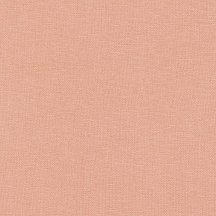 Kaufman Essex Cotton Linen Rose Blush Woven Solid 5.6 oz- sold by the yard
