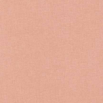 Kaufman Essex Cotton Linen Rose Blush Woven Solid 5.6 oz- sold by the yard