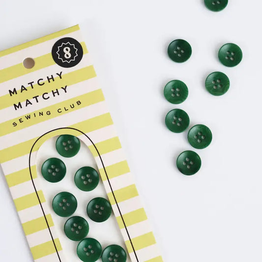 Notions: Juniper 1/2" Corozo Nut Buttons by Matchy Matchy Sewing Club: Set of 8-1 pack
