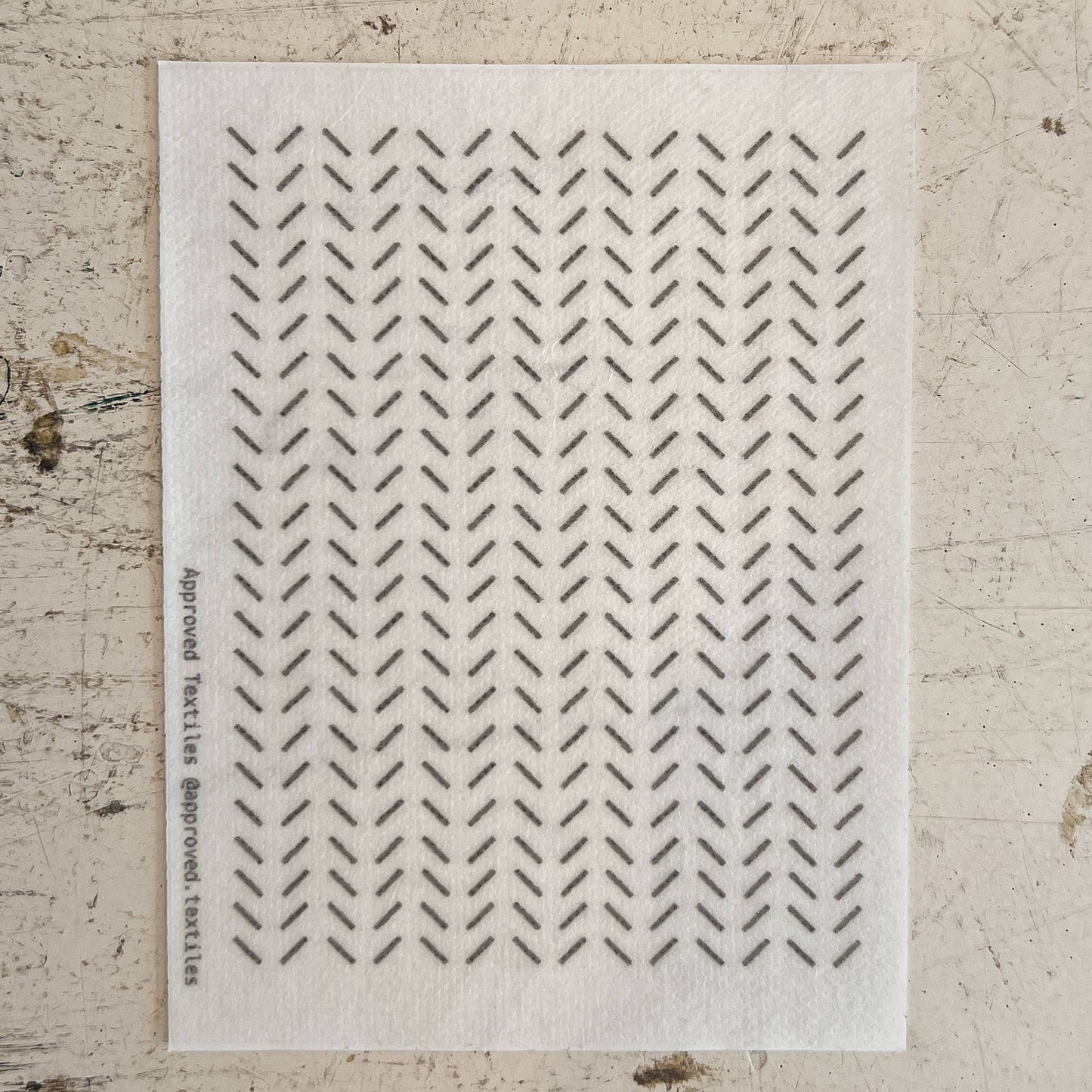 Sashiko and Mending Supplies: Diagonals - Minimal Mending + Embellishment Wash Away Transfer ( 4 looks)- 1 pack