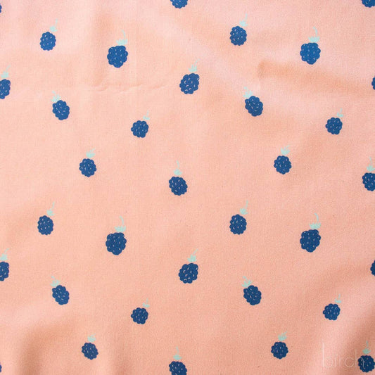 Birch Fabrics: Organic Cotton Blackberries Poplin-by the half yard