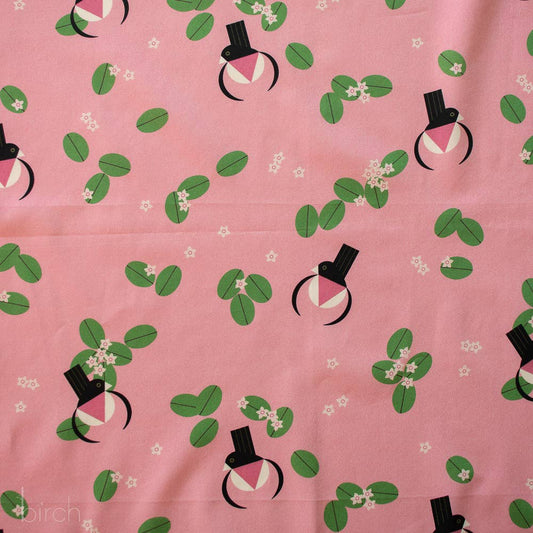 Birch Fabrics: 100% Organic Cotton Poplin Audubon Grosbeak Print by Charley Harper 115GSM- by the half yard