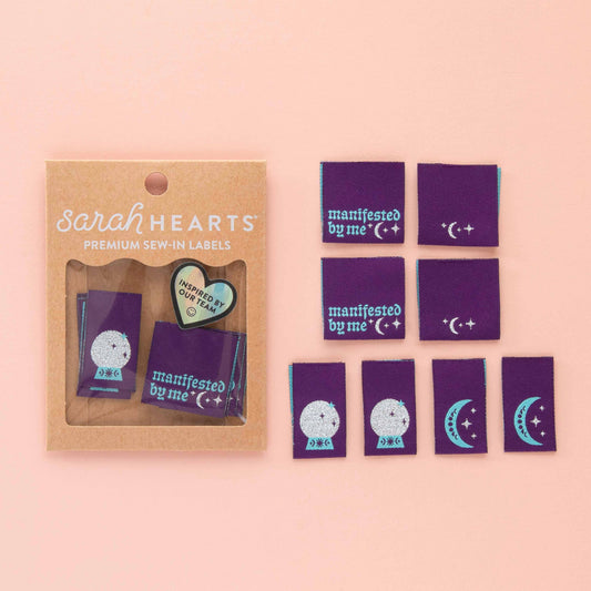 Sarah Hearts Manifested by Me Multipack Woven Sewing Labels- 1 pack