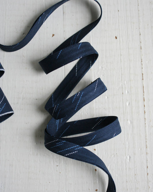 Web Only Sewing Supplies: 1/2" Double Fold Bias Binding Navy Blue Rain 100% Cotton- price by the yard