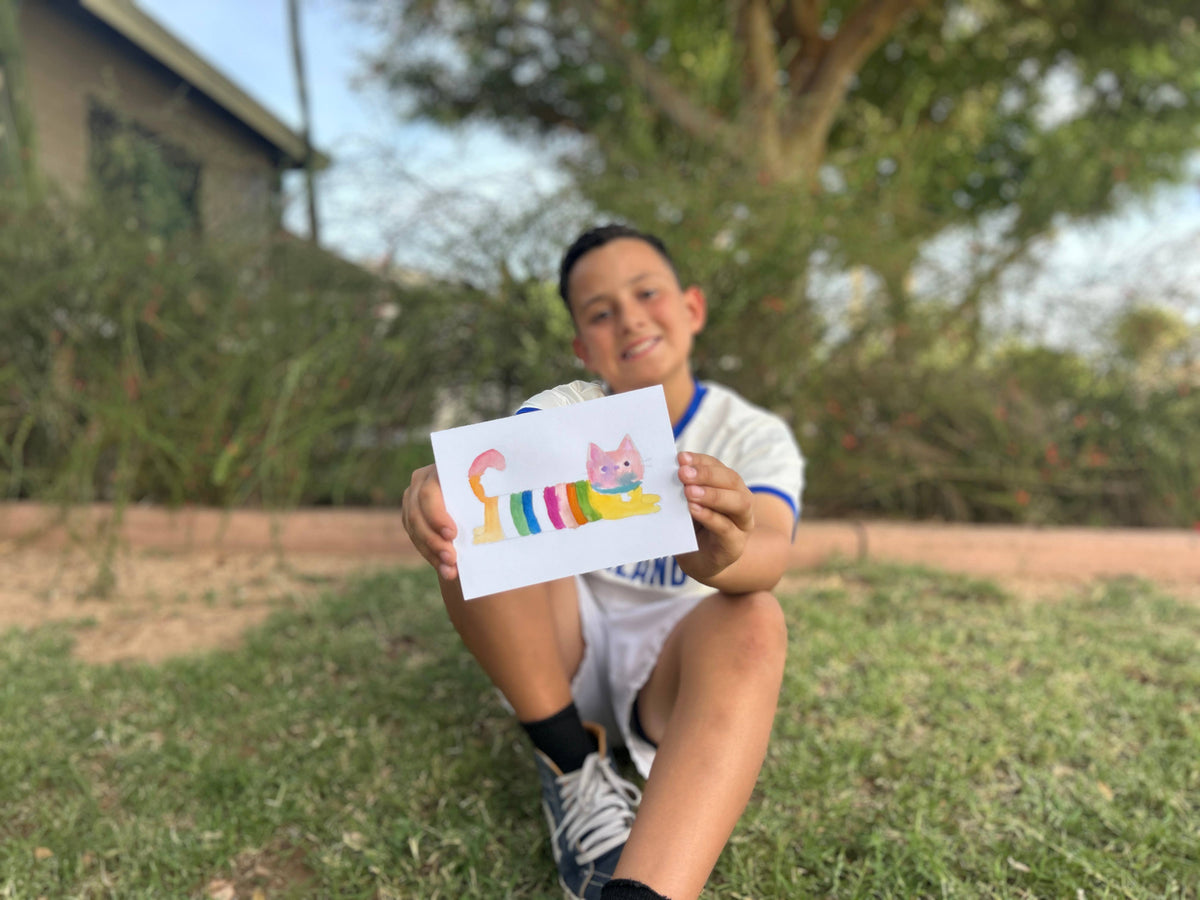 Analog Crafting: All in One Kids Watercolor Postcard Kit- 6 Super Pups-1 Kit