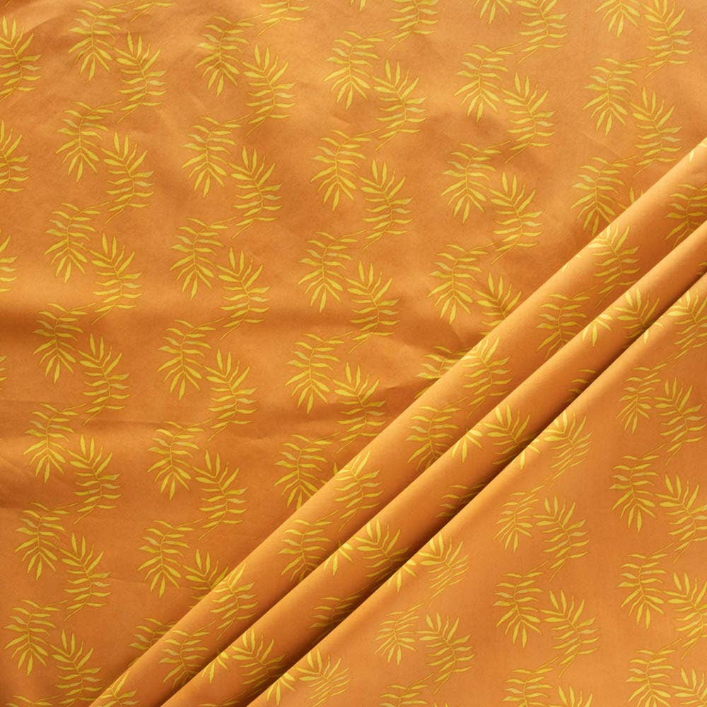 Organic Fabrics: Wild Fond Fronds Meadow 115 gsm Cotton Poplin by Birch Fabrics- by the half yard