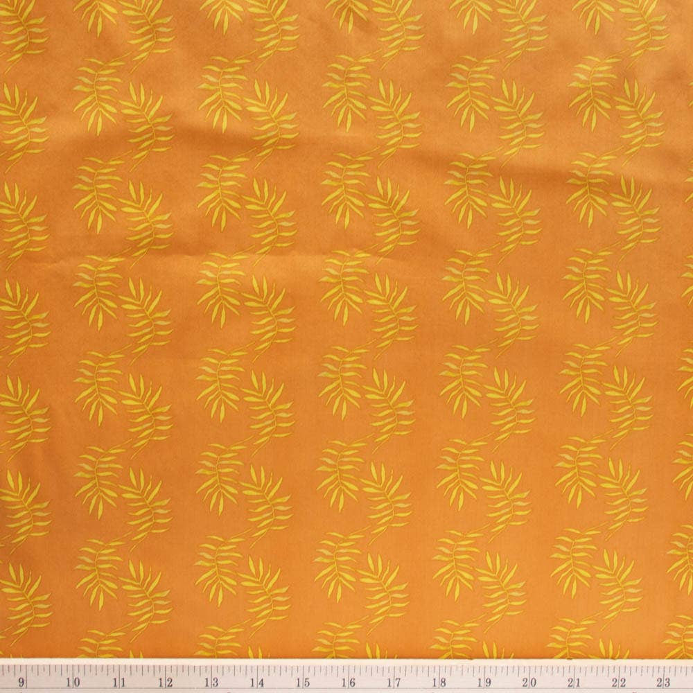 Organic Fabrics: Wild Fond Fronds Meadow 115 gsm Cotton Poplin by Birch Fabrics- by the half yard