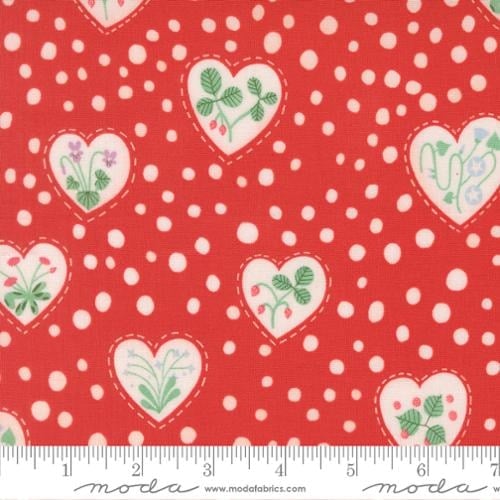 Moda Fabrics: Lizzy House Funny Valentine Heart Love Quilting Cotton Woven- by the half yard