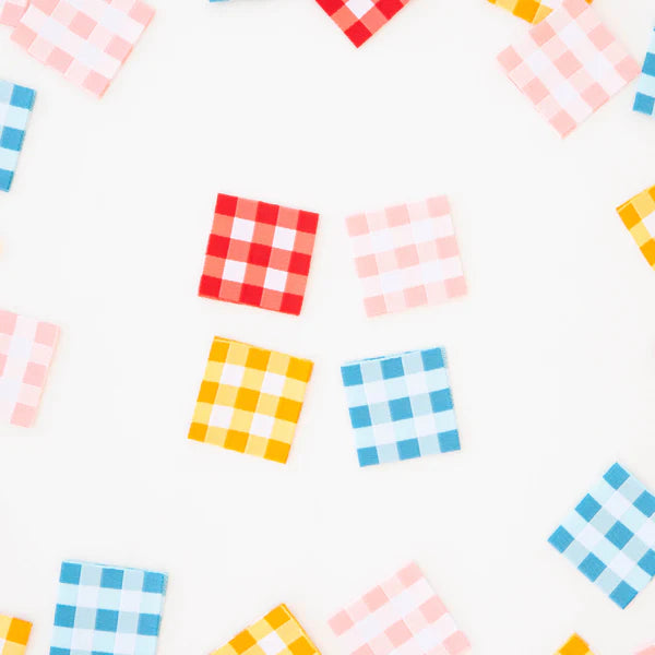 Notions: Sarah Hearts Gingham Multipack Labels- 1 Pack