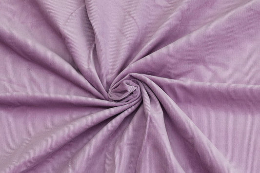 End of Bolt: 3/4th yard of Fashion Corduroy Lilac 16 Wale Cotton Woven-Remnant