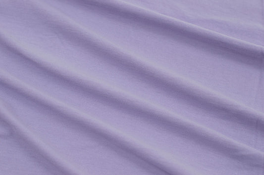 End of Bolt: 1-3/4th yards of 100% Cotton Jersey Lilac T-Shirt USA Made Knit Solid 7.5 oz- remnant