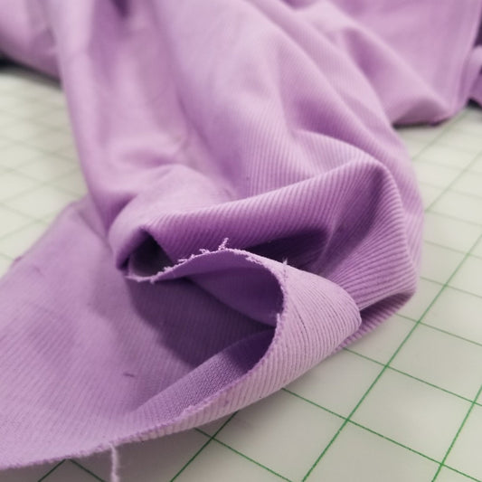 lilac corduroy LA Finch Fabrics clothmaking