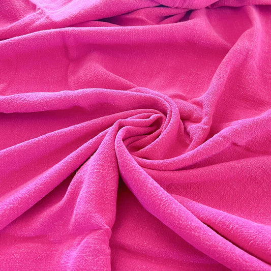 Fashion Magenta Silky Noil Rayon Linen Solid Woven 6.78oz- by the yard