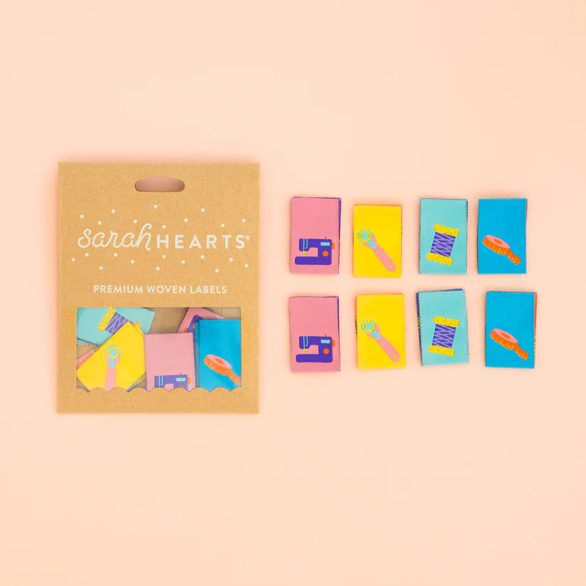 Notions: Sarah Hearts Sewing Notions and Tools Woven Labels - 1 Pack