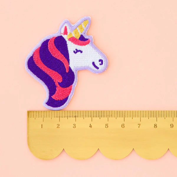 Notion: Sarah Hearts Woven Iron- On Unicorn Patch- 1 pack