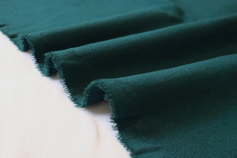 Fashion Premium Nylon Rayon Spandex Ponte De Roma Knit Solid Hunter Green- Sold by the Yard