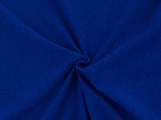 End of Bolt: 3 yards of Double Brushed Poly Spandex Royal Blue Knit Solid 180GSM- Remnant