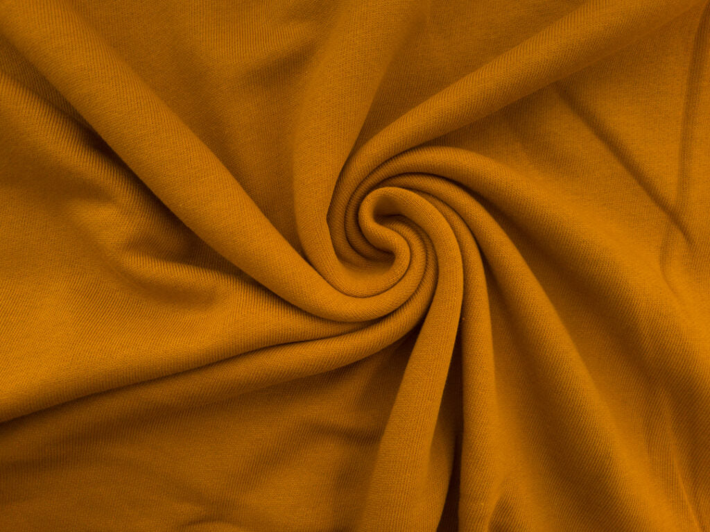 Organic OEKO TEX Cotton Fleece Rust  Knit  8.85oz- by the yard