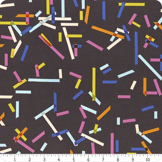 Moda Fabrics: Ruby Star Society Salutations Soft Black  Washi Tape Quilting Cotton Woven- by the half yard