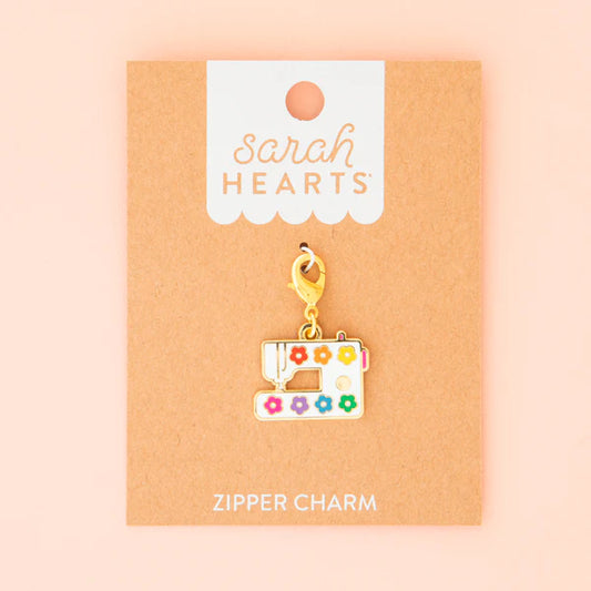 Notion: Sarah Hearts Sewing Machine Zipper Charm ( 2.2"x2)- 1 charm pack