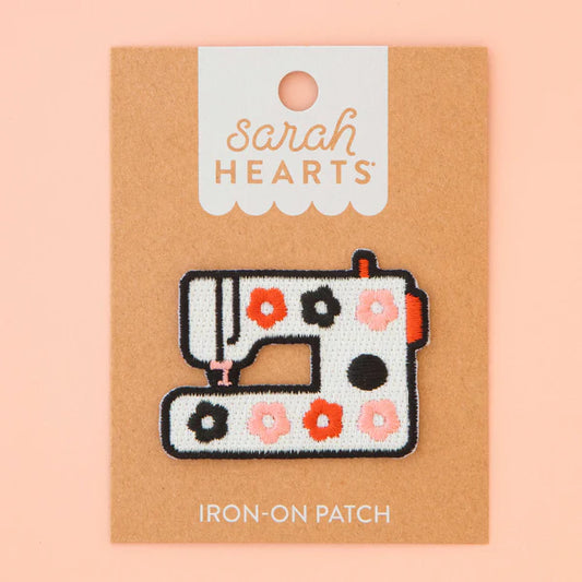 Notion: Sarah Hearts Woven  Daisy Sewing Machine Iron-On Patch- 1 pack