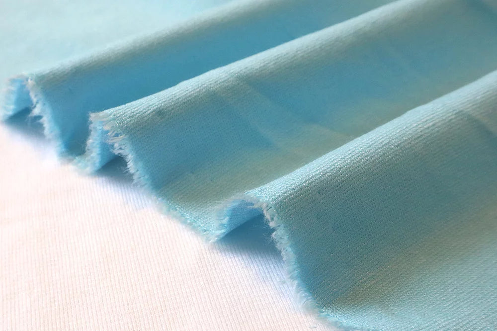 Fashion Premium Nylon Rayon Spandex Ponte De Roma Knit Solid Sky Blue- sold by the yard