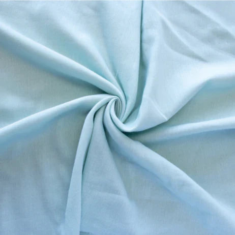 organic double gauze surf blue cotton woven