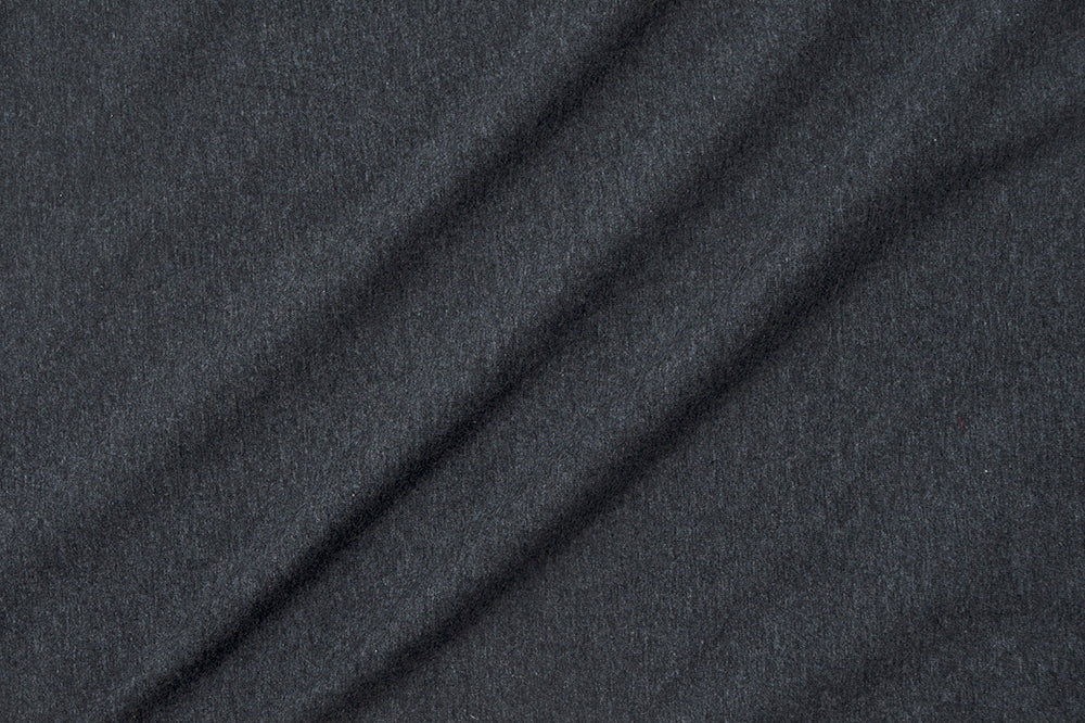 LA FINCH Cotton Spandex Solid Two Tone Charcoal Jersey 10 oz Knit-Sold by the yard