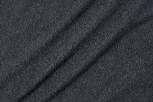 Solid Charcoal Grey 10 oz Cotton Lycra Jersey Knit Fabric