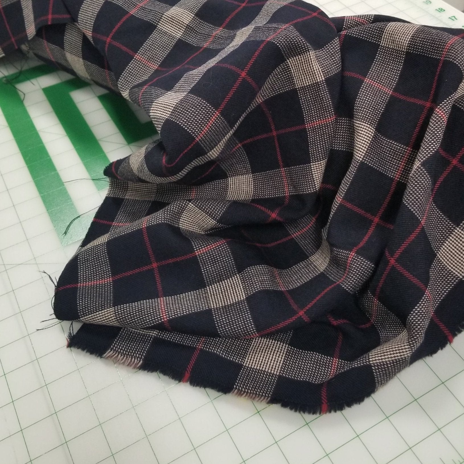 LA Finch Wool suiting plaid deadstock