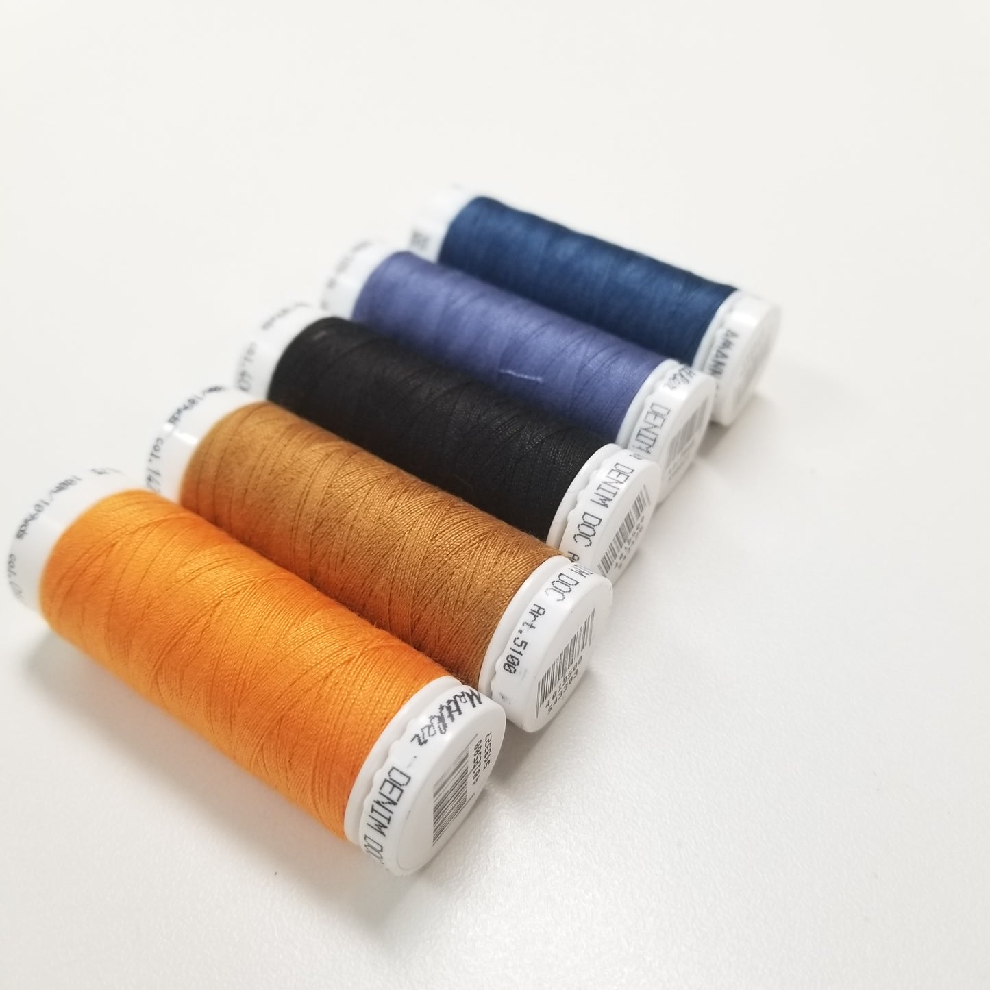 Notion: Mettler Denim Doc Thread #0122 Pumpkin Cotton Covered Polyester 40wt-109 yards- Sold by the Spool