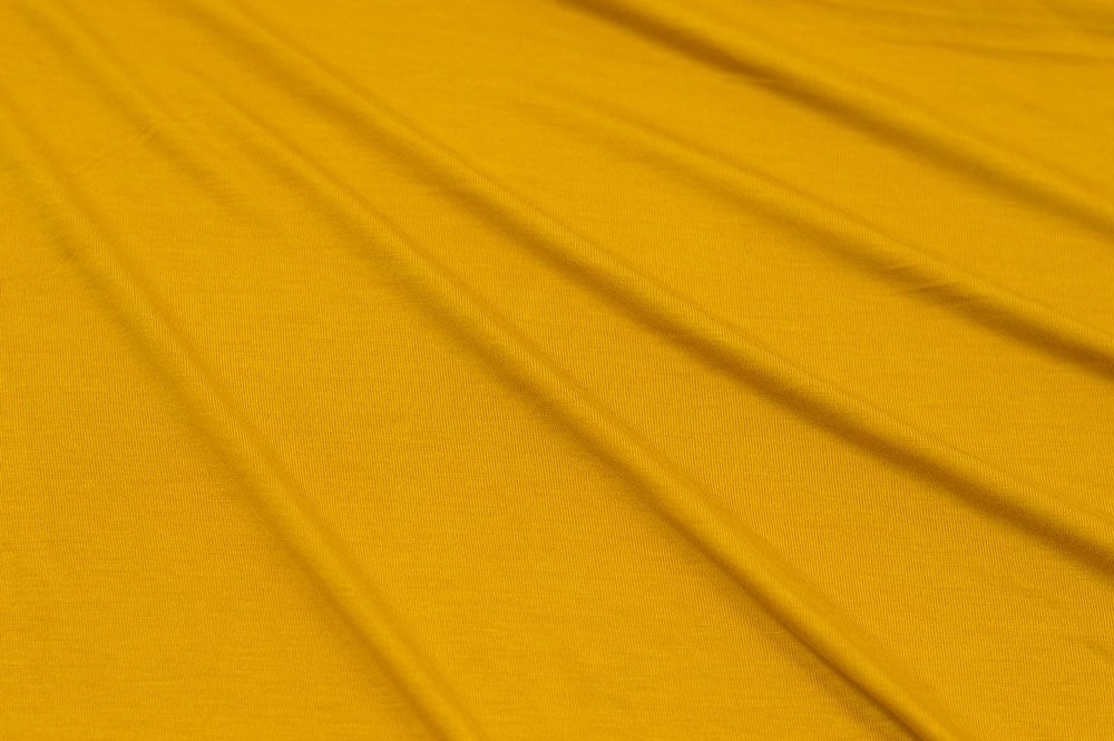 Fashion Bamboo Rayon Spandex Jersey Knit Yellow Mustard 6.5 oz-Sold by the Yard