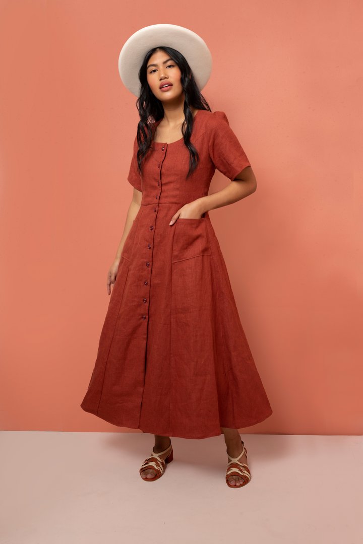 Garment Making Patterns: The Hughes Dress by Friday Pattern Co.- Printed Pattern