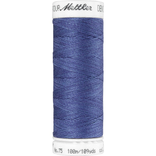 Notion: Mettler Denim Doc Thread #3624 Light Indigo Cotton Covered Polyester 40wt-109 yards- Sold by the Spool