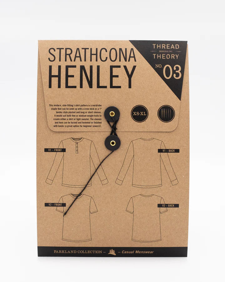 Pattern for Garment Making: Strathcona Henley by Thread Theory Designs Inc.- Printed Pattern