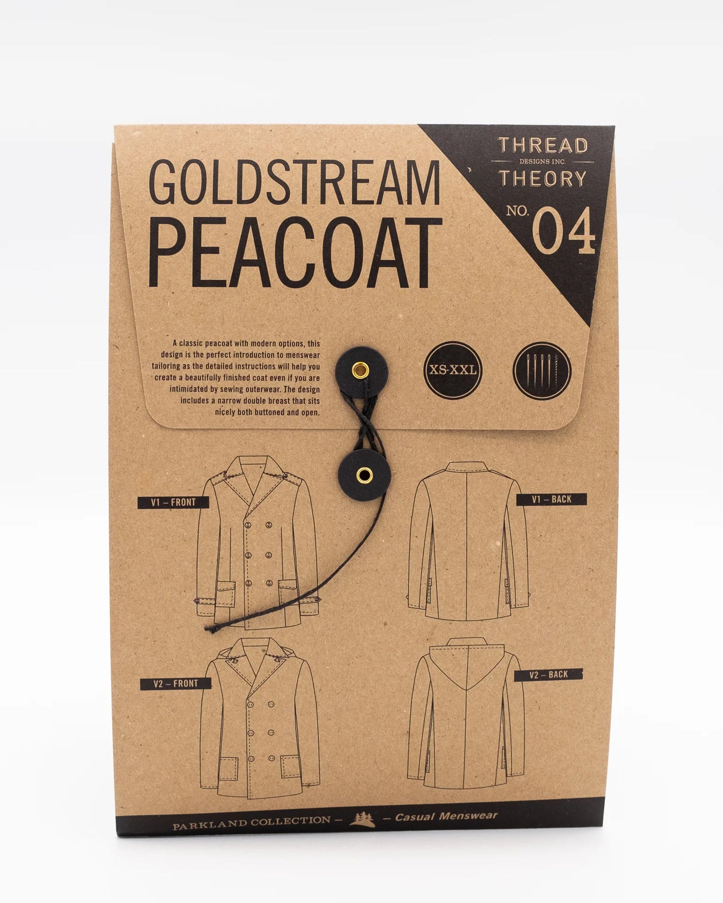 Pattern for Garment Making: Goldstream Peacoat by Thread Theory Designs Inc.- Printed Pattern