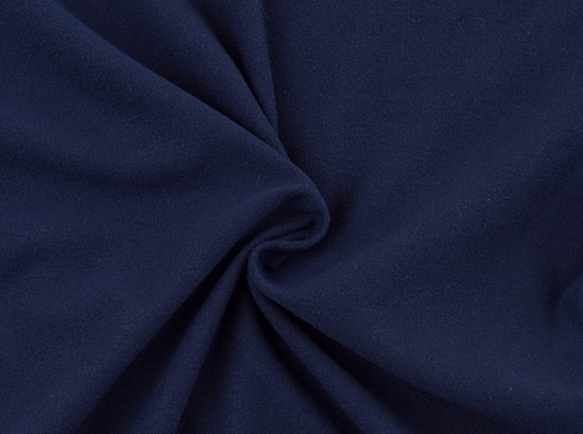 Double Brushed Poly Spandex Navy Knit Solid 180GSM- Sold By the yard