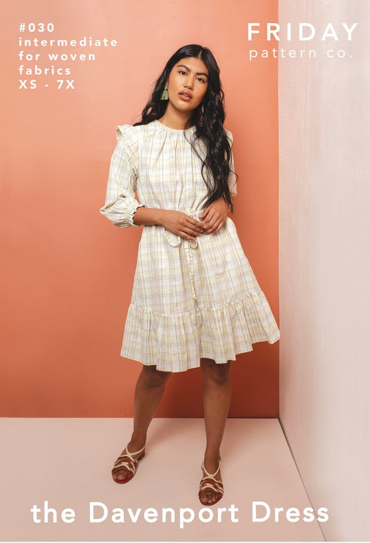 Garment Making Patterns: The Davenport Dress by Friday Pattern Co.- Printed Pattern