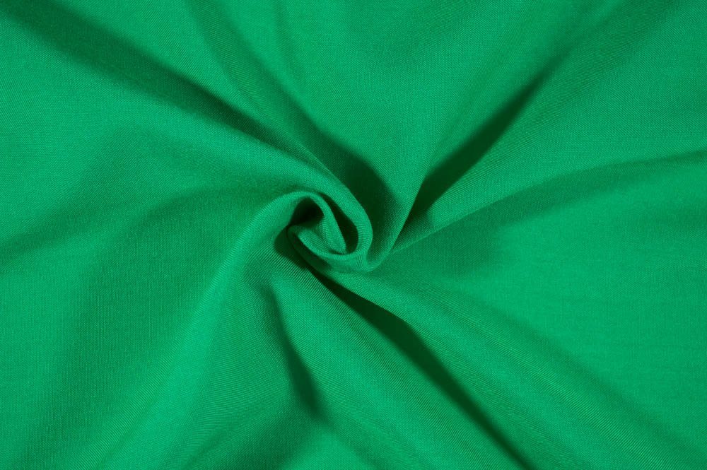 Fashion Kelly Green Rayon Challis Solid Woven-Sold by the yard