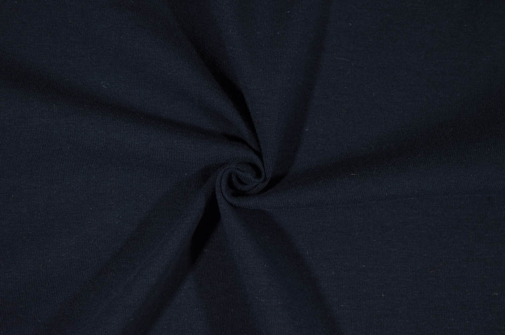 LA FINCH Cotton Spandex Solid Navy Jersey 10 oz Knit-Sold by the yard
