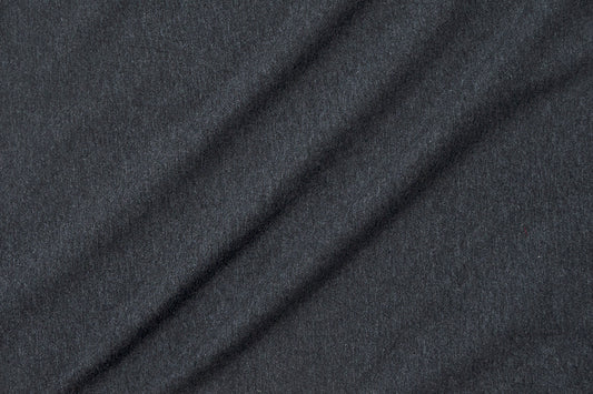 LA FINCH Cotton Spandex Solid Two Tone Charcoal Jersey 10 oz Knit-Sold by the yard